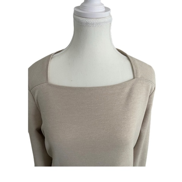 Worthington Knits 2 Piece Skirt Set Beige Long Sleeve with Maxi Skirt Size M - Picture 10 of 16